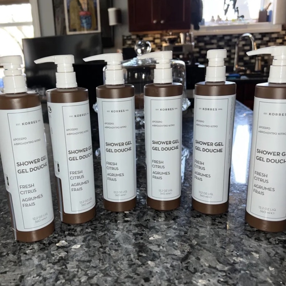 COPY - Korres SHOWER GEL Fresh Citrus 12.2oz / 360ml Lot of 6 AC Hotels by Marr…